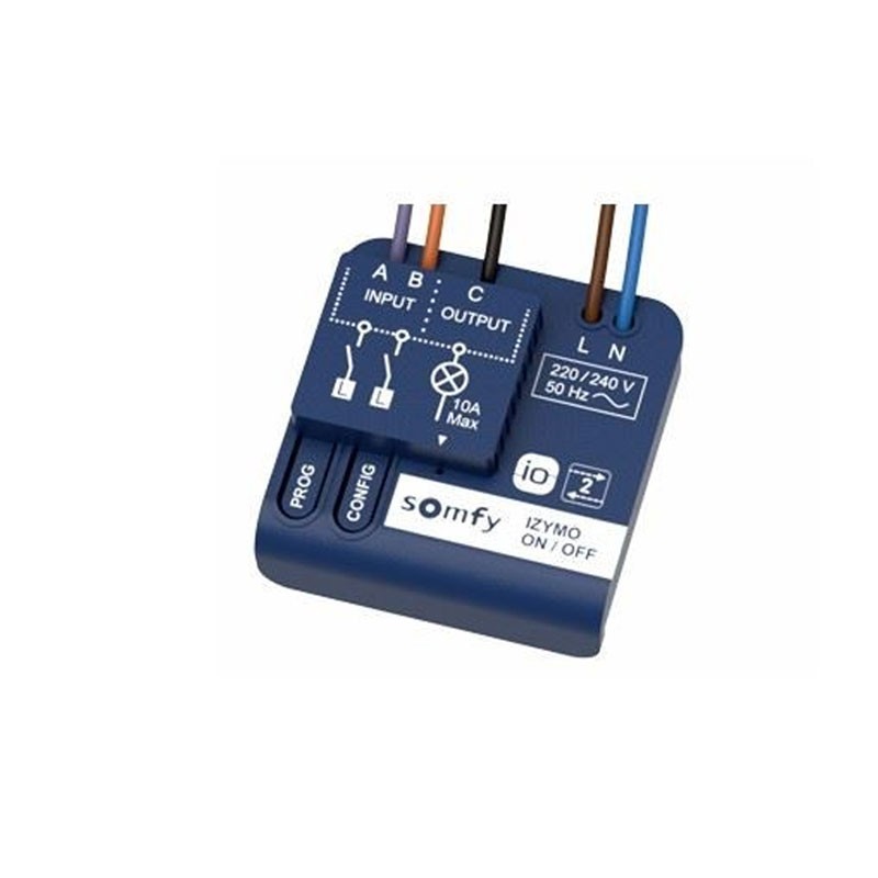 Micro-Récepteur Somfy Izymo IO On/Off pour Éclairage