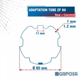 Roue + Couronne Gaposa ZF...
