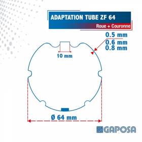 Roue + Couronne Gaposa ZF...