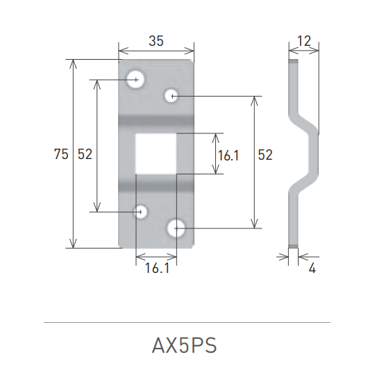 Support Gaposa AX5PS pour moteurs Ø45 et Ø58 à manœuvre...
