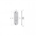 Support carré de soutien Gaposa AXNPMQ90 pour moteurs Ø45mm et Ø58mm à manœuvre de secours