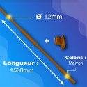 Tringle + Manivelle Marron - Ø12mm - Longueur 1500mm