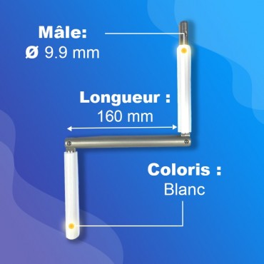 Manivelle alu bras rond 160...