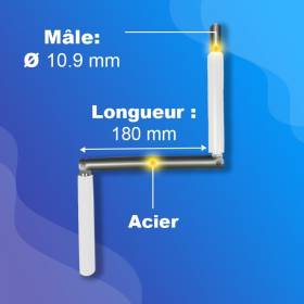 Manivelle acier - bras rond...