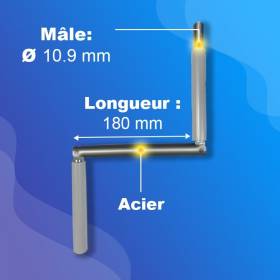 Manivelle acier - bras rond...