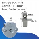 Treuil Geiger Pour bloc R - Réversible Avec fin de course - Entrée hexa 7mm - Sortie carré 8mm - Rapport 1/4
