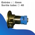 Treuil Geiger à pignon conique réversible - Avec fin de course - Entrée carré 6mm - Sortie octo de 40 - Rapport 1/3