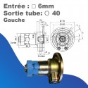Treuil Geiger débrayable Gauche - Avec fin de course - Entrée carré 6mm - Sortie octo de 40 - Rapport 1/3