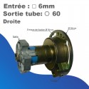 Treuil Geiger Débrayable Droite - Avec fin de course - Entrée carré 6mm - Sortie octo de 60 - Rapport 1/4