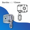 Treuil Geiger pour stores 55mm - Sans fin de course - Rapport 1/13 - Gris acier