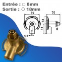 Treuil Selve en Zamac - Avec fin de course - Sortie hexa de 18 mm - Entrée carré 8mm - Rapport 3,7/1