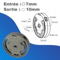 Treuil SIMU 1420 - Avec fin de course - Rapport 1/7 - entrée carré 7mm - sortie femelle carré 10mm