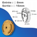 Treuil SIMU 1420 - Avec fin de course - Rapport 1/11 - Entrée carré 8mm - Sortie carré 16mm