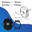 Treuil ACE Rapport 1/8 - Avec fins de course - entrée carré 8mm - sortie carré 10mm - Imbac-Gaviota
