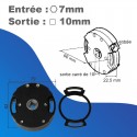 Treuil ACE Rapport 1/5 - Avec fins de course - entrée hexa 7mm - sortie carré 10mm - Imbac-Gaviota
