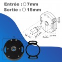 Treuil ACE Rapport 1/8 - Avec fins de course - entrée carré 8mm - sortie octo 15mm - Imbac-Gaviota