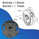 Treuil ZF pour Store Screen Ø48mm - rapport 1/2,33 - Entrée hexa 6mm