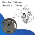 Treuil ZF pour Store Screen Ø58mm - rapport 1/2,33 - Entrée hexa 6mm