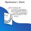 Plaque secteur galva - pour couples coniques ZFC800 – ZFC810 – ZFC820