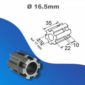 Moyeu ZF - Ø 16.5 débouchant