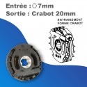 Treuils ZF Technivis - Avec fin de course - rapport 1/5,25 - Entrée hexa 7mm - Sortie carré de 10 mm