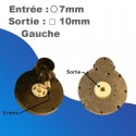 Treuil ZF sortie latérale gauche - Rapport 1/7 - Entrée hexa 7mm - Sortie carré 10mm
