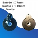 Treuil ZF sortie latérale droite - Rapport 1/7 - Entrée hexa 7mm - Sortie crabot ZF Ø28mm