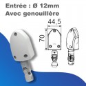 Renvoi de mouvement coloris blanc - avec genouillère entrée manivelle Ø12mm