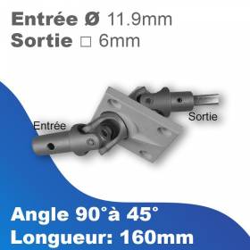 Sortie de caisson de 90° à...
