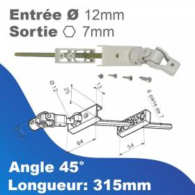 Genouillère à 45° - Entrée...