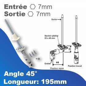 Mini bloc guide déporté -...
