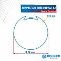 Adaptation R + C moteur BECKER Ø50 pour tube DEPRAT62