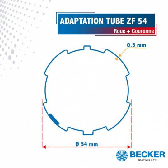 Adaptation R + C moteur BECKER pour tube ZF54