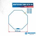 Adaptation R + C moteurs BECKER Ø50 pour tube octo 60