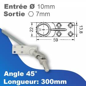 Sortie de caisson zamac-alu...