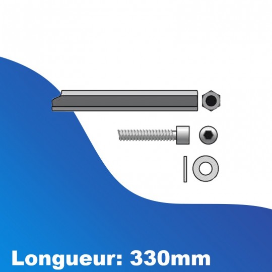 Tige de rallonge - Longueur 330mm - Pour moteurs Somfy CSI