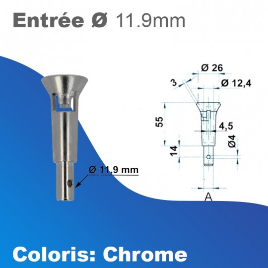 Entonnoir Geiger - Sortie A mâle Ø11.9 mm