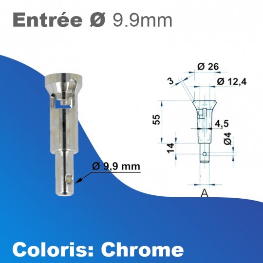 Entonnoir Geiger - Sortie A mâle Ø9.9 mm