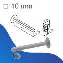 Pivot de manoeuvre - Carré 10mm - Longueur 120mm