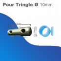 Axe adaptateur entre genouillère et tringle - Ø 10/12 pour genouillère