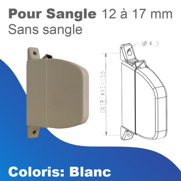 ZF Alutoile - Enrouleur pivotant sans sangle - pour sangle de 12 à 17mm