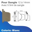 ZF Open carré - Enrouleur pivotant + 5.5ml de sangle 12mm - Blanc