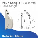 ZF Open arrondi - Enrouleur sans sangle - pour sangle de 12 à 14 mm - Gris