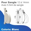 ZF Open arrondi - Enrouleur pivotant + 5.5ml de sangle 12mm - Gris