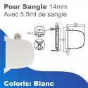 Imbac Swing - Enrouleur Sangle pivotant + Sangle 5,5ml de 14mm - Noir & Blanc