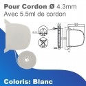 Imbac Swing - Enrouleur Cordon pivotant + Cordon 5,5ml 4,3mm - Blanc