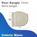 Enrouleur Selve Design sans sangle - pour sangle de 14mm - ressort tendu - Blanc