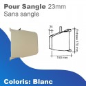 Enrouleur Selve PIVO orientable sans sangle - pour sangle de 23mm - Lg 5,3ml max - ressort tendu - Blanc