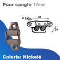 Guide sangle à 2 galets pour sangle de 20 mm maxi - Zingué
