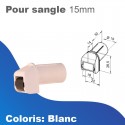 Guides sangle à enfoncer - Blanc - Sangle 15mm max